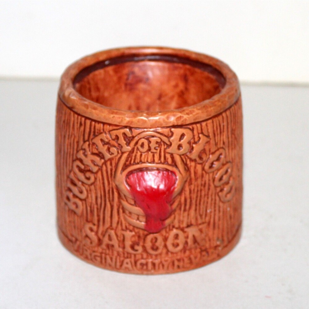 Bucket of Blood Saloon Virginia City NV Nevada cup mug clay Vintage Tavern